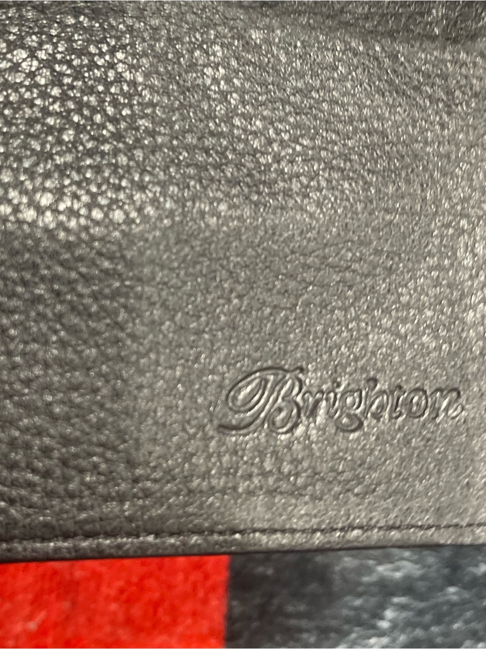 Brighton Black Croc-Embossed Clutch Wallet with Silver Corner Accents - Picture 5 of 5